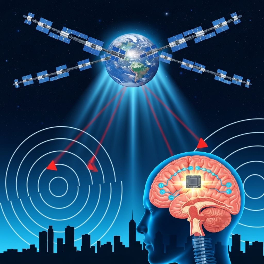 Constelación Starlink y efectos de radiación electromagnética en el cerebro humano